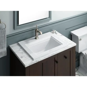 KOHLER Memoirs Stately 22-3/4 in. Drop-In Vitreous China Bathroom Sink in White T726940938