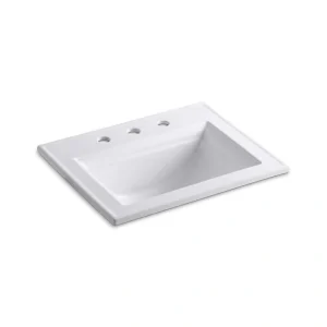 KOHLER Memoirs Stately 22-3/4 in. Drop-In Vitreous China Bathroom Sink in White T726941036