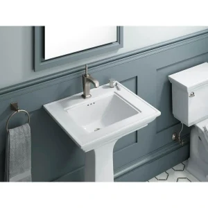 KOHLER Memoirs Stately 24.5 in. Single-Hole Console Table Sink Basin in White