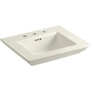 KOHLER Memoirs Stately 24.5 in. Widespread Console Sink Basin in Biscuit