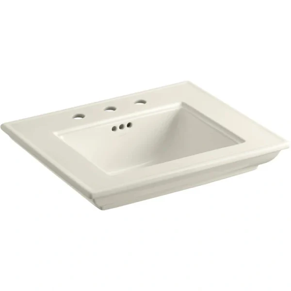 KOHLER Memoirs Stately 24.5 in. Widespread Console Sink Basin in Biscuit
