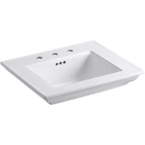 KOHLER Memoirs Stately 24.5 in. Widespread Console Table Sink Basin in White