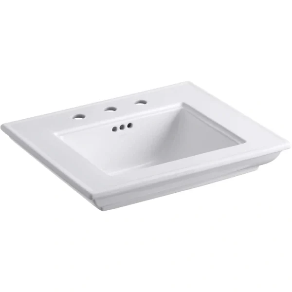 KOHLER Memoirs Stately 24.5 in. Widespread Console Table Sink Basin in White