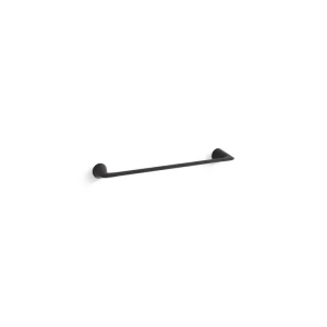 KOHLER Modern 18 in. Wall Mounted Towel Bar in Matte Black