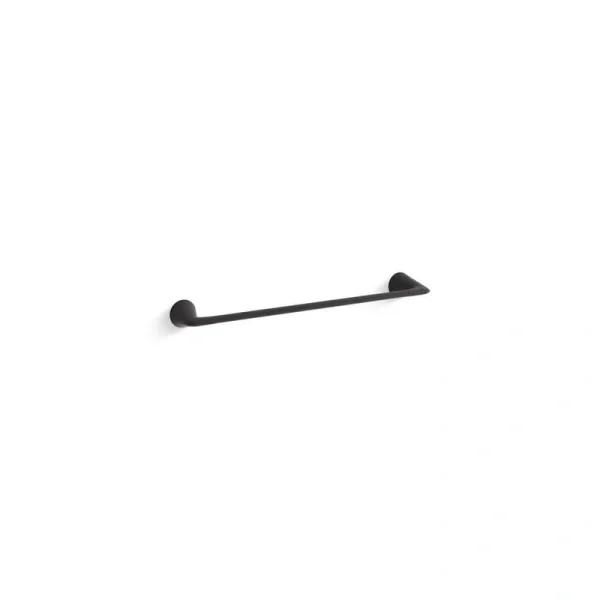 KOHLER Modern 18 in. Wall Mounted Towel Bar in Matte Black