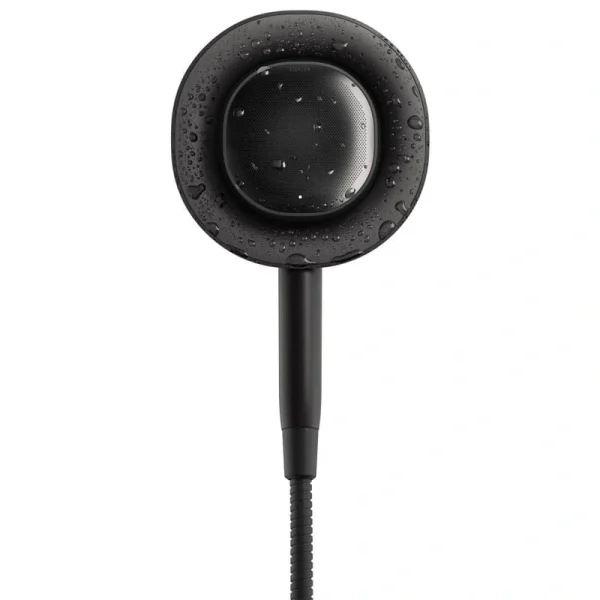 KOHLER Moxie 1-Spray Patterns with 2.5 GPM 6 in. Wall Mount Handheld Shower Head with Speaker in Matte Black