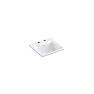 KOHLER Northland Cast Iron 15 in. Drop-In Bar Sink in White