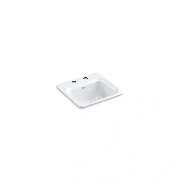 KOHLER Northland Cast Iron 15 in. Drop-In Bar Sink in White