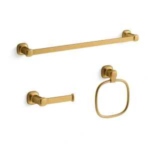 KOHLER Numista 3-Piece Bath Hardware Set in Vibrant Brushed Moderne Brass