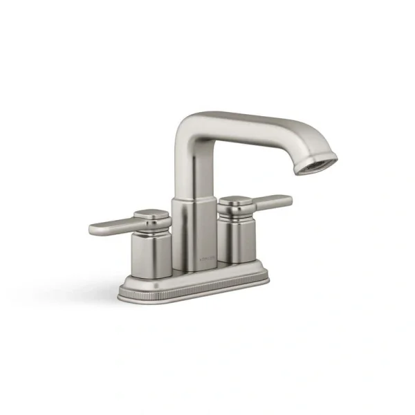 KOHLER Numista 4 in. Centerset 2-Handle Bathroom Faucet in Vibrant Brushed Nickel