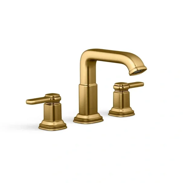 KOHLER Numista 8 in. Widespread Double Handle Bathroom Faucet in Vibrant Brushed Moderne Brass