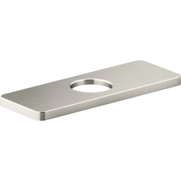 KOHLER Parallel 0.833 x 6.375 in. L x 2.375 in. W Brass Escutcheon in Vibrant Brushed Nickel