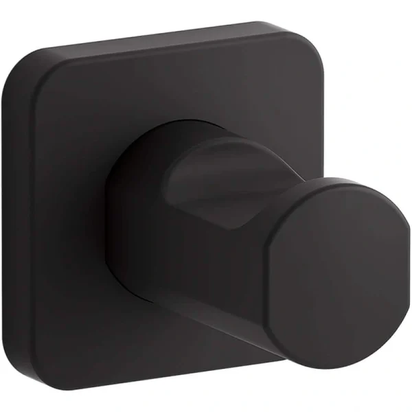 KOHLER Parallel Knob Robe/Towel Hook in Matte Black