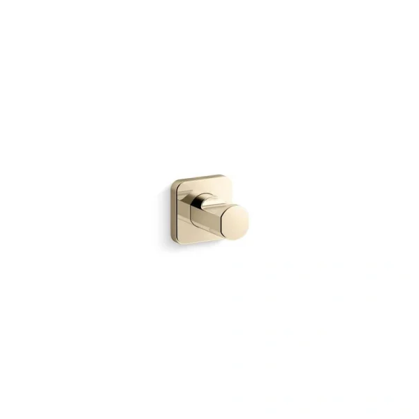 KOHLER Parallel Knob Robe/Towel Hook in Vibrant French Gold