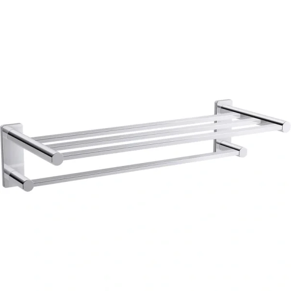 KOHLER Parallel Single Bar Hotelier Towel Rack in Polished Chrome