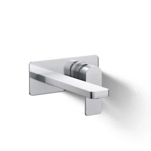KOHLER Parallel Single-Handle Wall Mount Bathroom Faucet in Polished Chrome