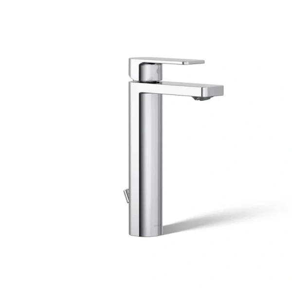 KOHLER Parallel Tall Single-Handle Single Hole Bathroom Faucet in Polished Chrome