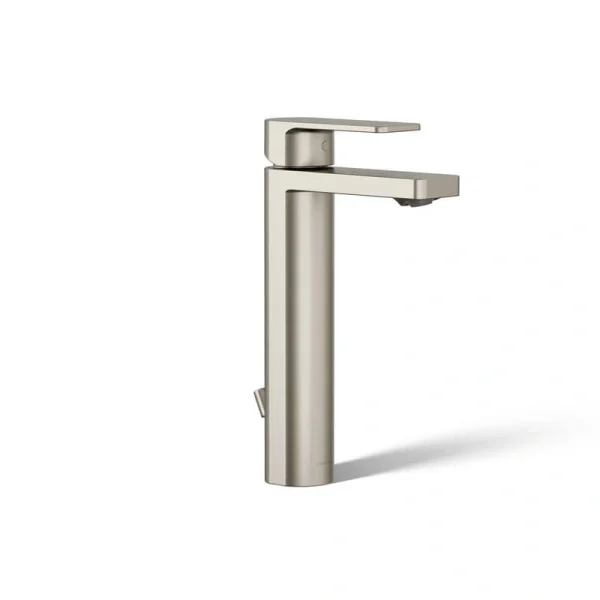 KOHLER Parallel Tall Single-Handle Single Hole Bathroom Faucet in Vibrant Brushed Nickel