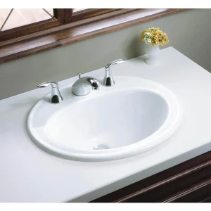 KOHLER Pennington 20-1/4 in. Drop-In Vitreous China Bathroom Sink in White with Overflow Drain T726941658