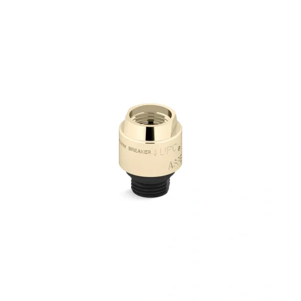 KOHLER Persona Vacuum Breaker 1/2 in. x 1/2 in. in Vibrant French Gold