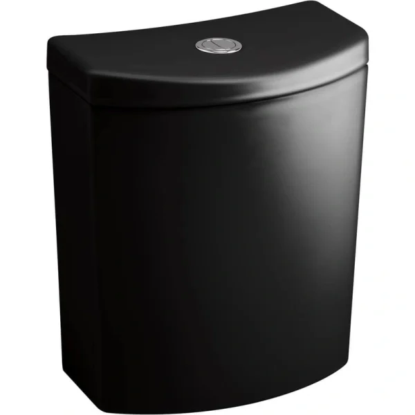 KOHLER Persuade Curv 1.0/1.6 GPF Dual Flush Toilet Tank Only in Black Black