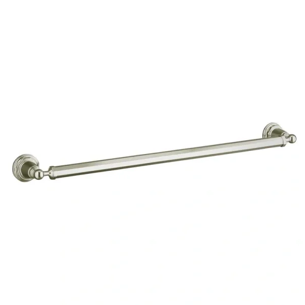 KOHLER Pinstripe 24 in. Towel Bar in Vibrant Polished Nickel