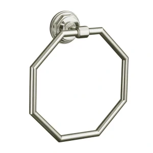 KOHLER Pinstripe Towel Ring in Vibrant Polished Nickel
