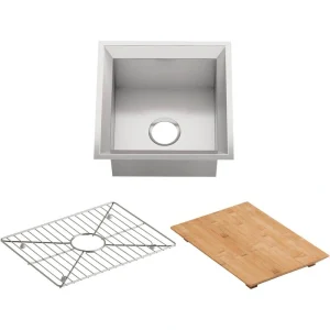KOHLER Poise Stainless Steel 18 in. Undermount Bar Sink T726938033