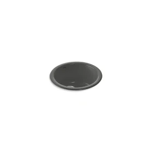 KOHLER Porto Fino Cast Iron 18.5 in. Drop-In/Undermount Bar Sink in Thunder Grey