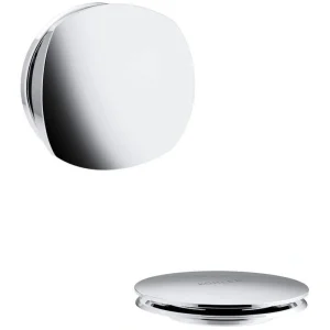 KOHLER PureFlo Rotary Turn Bath Drain Trim, Polished Chrome