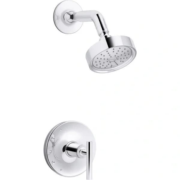 KOHLER Purist 1-Handle Wall-Mount 1.75 GPM Shower Trim Kit in Polished Chrome