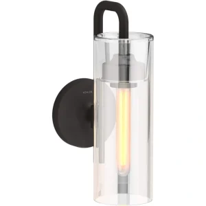 KOHLER Purist 1 Light Matte Black Indoor Bathroom Wall Sconce, UL Listed