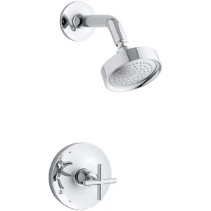 KOHLER Purist 1-Spray 6.5 in. Single Wall Mount Fixed Shower Head in Polished Chrome