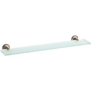 KOHLER Purist 22.5 in. W x 1.88 in. H x 4.88 in. D Glass Rectangular Bathroom Shelf in Vibrant Brushed Bronze