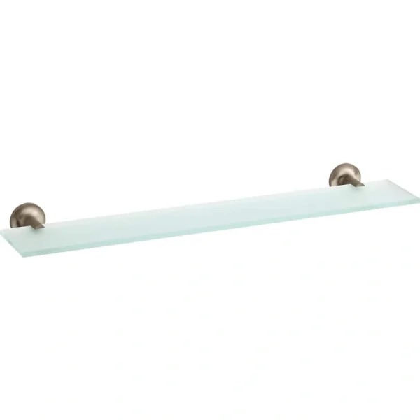 KOHLER Purist 22.5 in. W x 1.88 in. H x 4.88 in. D Glass Rectangular Bathroom Shelf in Vibrant Brushed Bronze