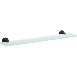 KOHLER Purist 22.5 in. W x 4.88 in. D Matte Black Glass Bathroom Shelf