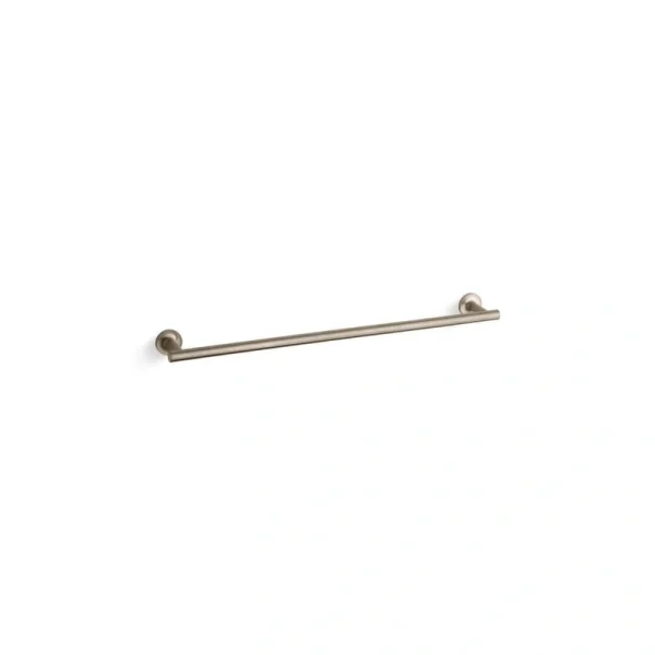 KOHLER Purist 24 in. Wall Mounted Towel Bar in Vibrant Brushed Bronze
