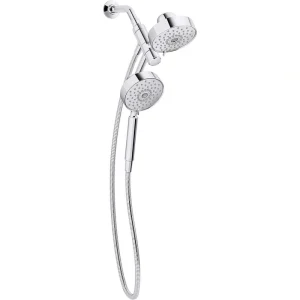 KOHLER Purist 3-Spray Patterns with 2.5 GPM 5 in. Wall Mount Dual Shower Heads in Polished Chrome