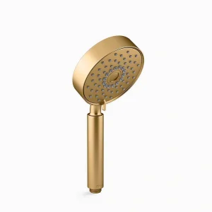 KOHLER Purist 3-Spray Wall Mount Handheld Shower Head 2.5 GPM in Vibrant Brushed Moderne Brass