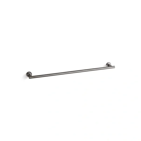 KOHLER Purist 30 in. Wall Mounted Single Towel Bar in Vibrant Titanium
