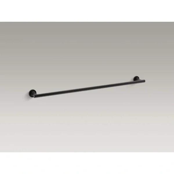 KOHLER Purist 30 in. Wall Mounted Towel Bar in Matte Black