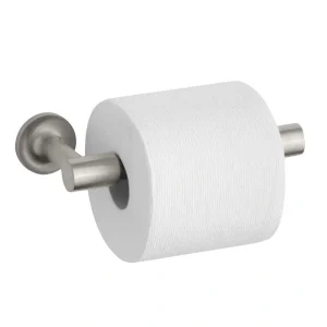 KOHLER Purist Double Post Toilet Paper Holder in Vibrant Brushed Nickel