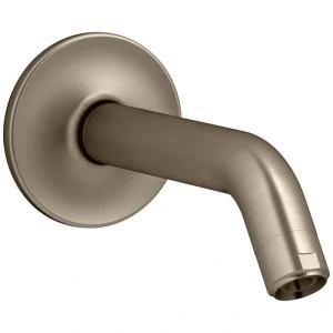 KOHLER Purist Shower Arm and Flange, Vibrant Brushed Bronze