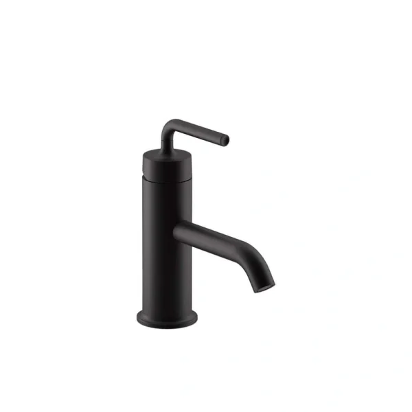 KOHLER Purist Single-Handle Single Hole Bathroom Faucet with Straight Lever Handle in Matte Black
