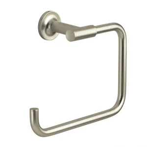 KOHLER Purist Towel Ring in Vibrant Brushed Nickel