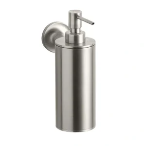 KOHLER Purist Wall-Mount Metal Soap Dispenser in Vibrant Brushed Nickel