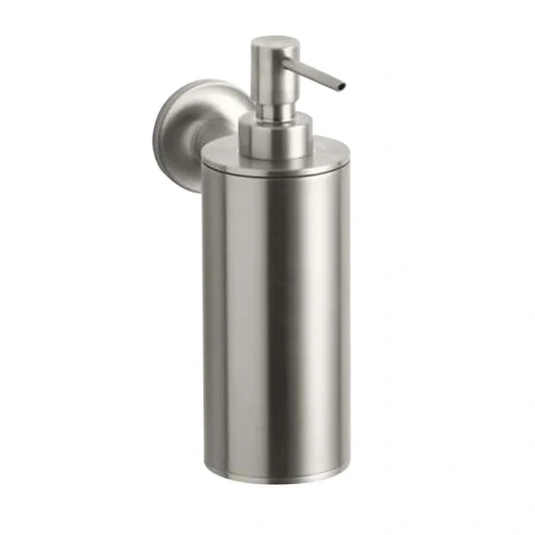 KOHLER Purist Wall-Mount Metal Soap Dispenser in Vibrant Brushed Nickel