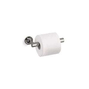 KOHLER Purist Wall-Mounted Pivoting Toilet Paper Holder in Vibrant Titanium