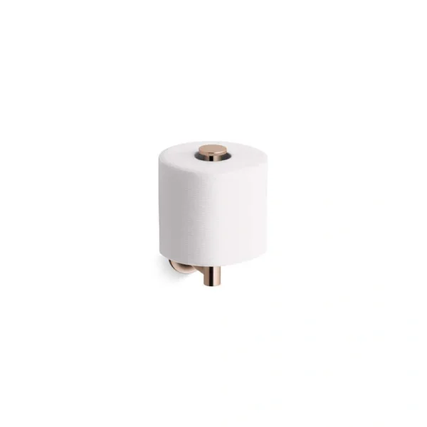 KOHLER Purist Wall Mounted Toilet Paper Holder in Vibrant Rose Gold