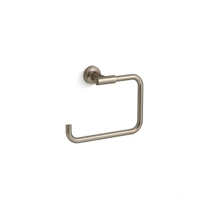 KOHLER Purist Wall Mounted Towel Ring in Vibrant Brushed Bronze